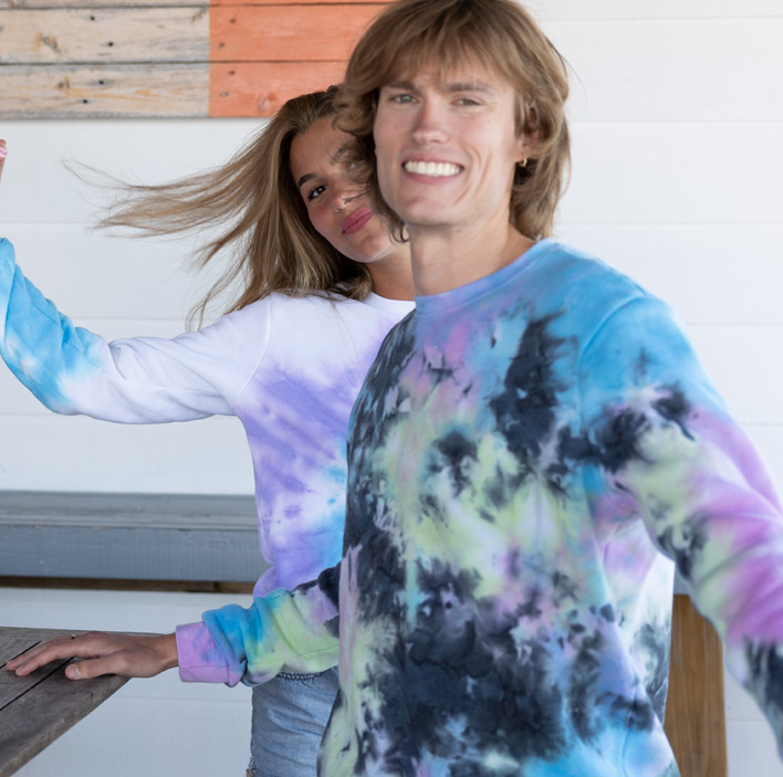 Galaxy Tie Dye Crew Sweatshirt