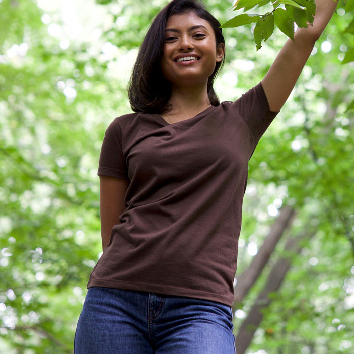 Womens Short Sleeve Organic Fine Jersey Tee