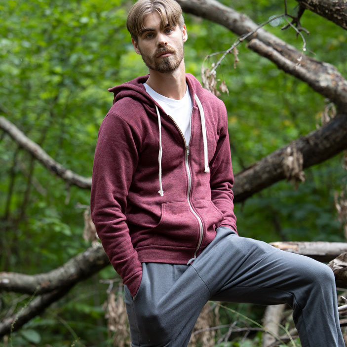 Triblend Fleece Zip Hoody & Organic Fleece Jogger