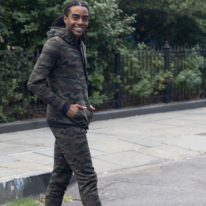 Camo Fleece Pullover Hoody & Jogger Pant