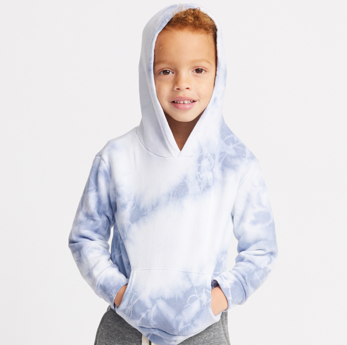 Toddler Fleece Cloud Tie Dye Pullover Hoodie