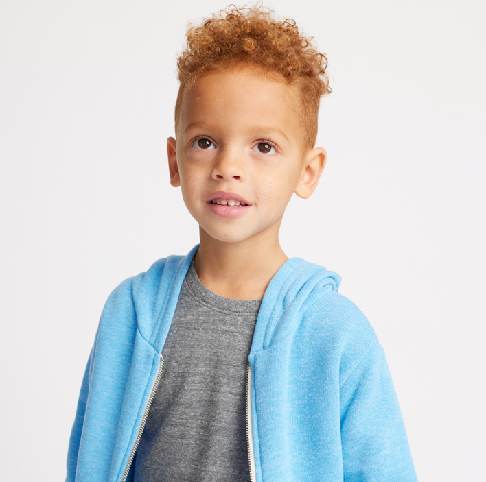 eco Triblend Toddler Short Sleeve Tee & Triblend Fleece Zip Hoody