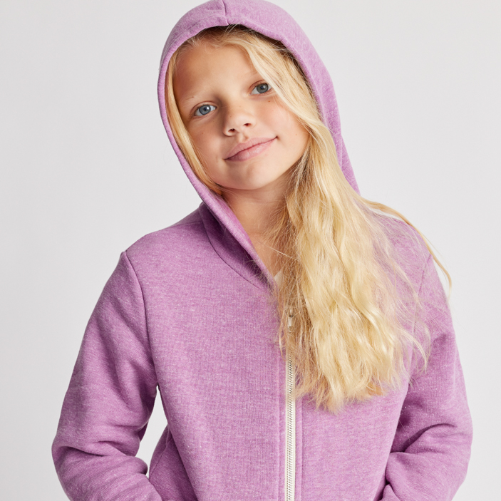 Youth Triblend Fleece Zip Hoody