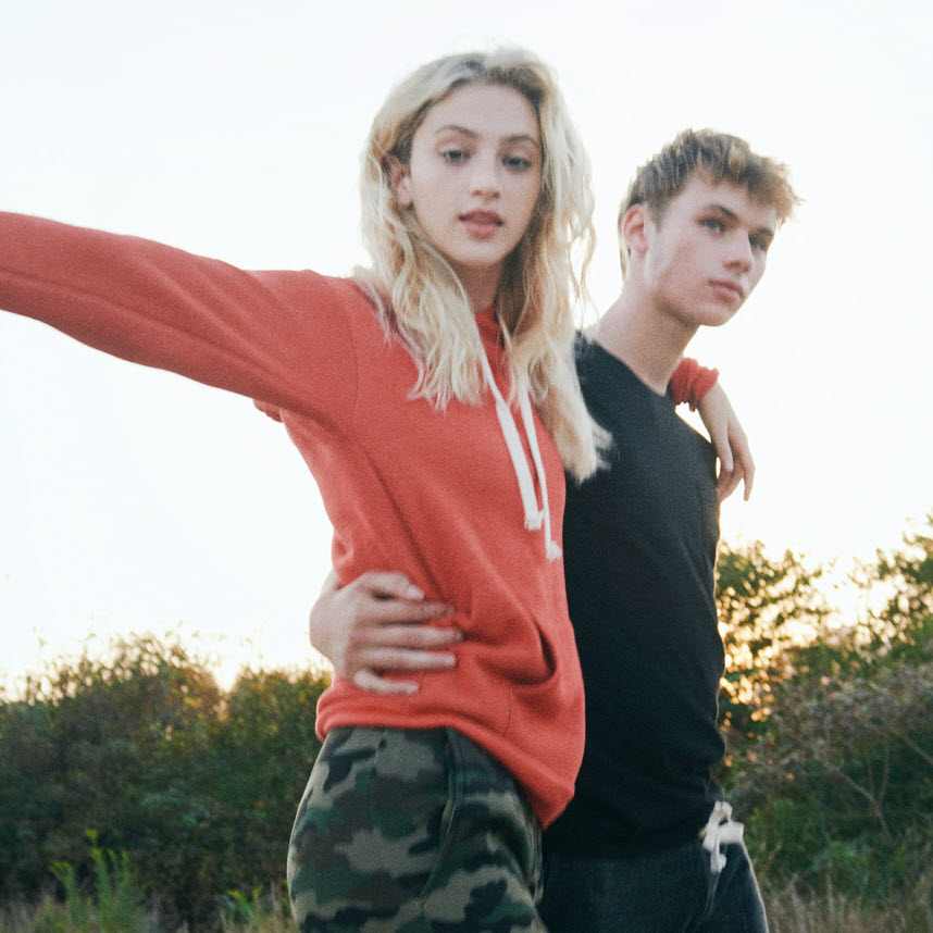 Triblend Fleece Zip Hoody / Weekend Boxy Tee