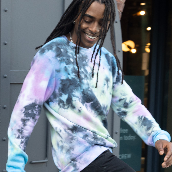 Galaxy Tie Dye Crew Sweatshirt